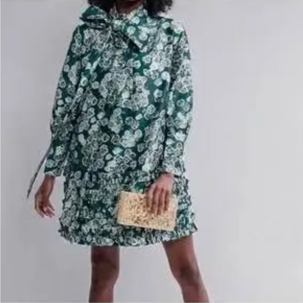 Tuckernuck Green Floral Calypso Cosmos Celia Mini Dress Size S